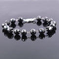 AAA Certified 8 mm Black Diamond Chain Bracelet, Anniversary Gift - ZeeDiamonds