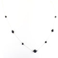 4-5mm, Fancy Black Diamond Beads Chain Necklace for Women's - ZeeDiamonds