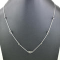 4-5mm, Fancy Black Diamond Beads Chain Necklace for Women's - ZeeDiamonds