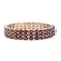 0.85 Ct, 100% Certified Red Garnet Gemstone Designer Bracelet, Gift For Birthday - ZeeDiamonds