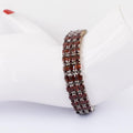 0.85 Ct, 100% Certified Red Garnet Gemstone Designer Bracelet, Gift For Birthday - ZeeDiamonds