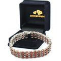 0.85 Ct, 100% Certified Red Garnet Gemstone Designer Bracelet, Gift For Birthday - ZeeDiamonds