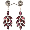 1.5 Ct, 100% Certified Reddish-Brown Garnet Stone Leaf Designer Earring Gift For Girl's - ZeeDiamonds