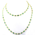 Emerald Gemstone Beads Necklace In Yellow Gold Finish - ZeeDiamonds