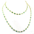 Emerald Gemstone Beads Necklace In Yellow Gold Finish - ZeeDiamonds