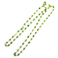 Emerald Gemstone Beads Necklace In Yellow Gold Finish - ZeeDiamonds