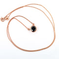 6.30 Ct AAA Quality Brilliant Cut Black Diamond Solitaire Pendant in Rose Gold Finish - ZeeDiamonds