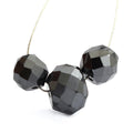 6.60 Ct, Round Cut Jet Black Diamond Drilled Loose Beads- AAA Certified - ZeeDiamonds