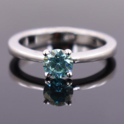 0.75 Ct AAA Certified Blue Diamond Solitaire Ring, Great Luster - ZeeDiamonds
