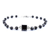 AAA Certified Black Diamond Chain Bracelet With 2 Ct Solitaire Connector. New Style & Great Gift for Birthday