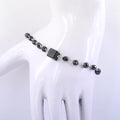 AAA Certified 4 mm Black Diamond Chain Bracelet with 925 Silver - ZeeDiamonds