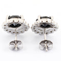 0.60 Ct Each, Certified Black Diamond Designer Accents Studs - ZeeDiamonds