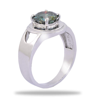 2-3 CT ROUND CUT BLUE DIAMOND SOLITAIRE RING - ZeeDiamonds