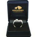 0.60 Ct Certified Stunning Blue Diamond Ring with Black Diamond Accents - ZeeDiamonds