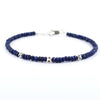 Certified Blue Sapphire Gemstone Bracelet with Silver Findings - ZeeDiamonds