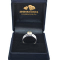 1.5Ct Champagne Diamond Solitaire Ring in White Gold, Excellent Cut & Luster - ZeeDiamonds