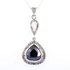 5 Ct Black Diamond Solitaire Accents Pendant, Great Shine & Beautiful Look - ZeeDiamonds