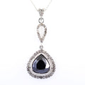 5 Ct Black Diamond Solitaire Accents Pendant, Great Shine & Beautiful Look - ZeeDiamonds