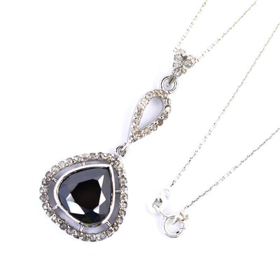 5 Ct Black Diamond Solitaire Accents Pendant, Great Shine & Beautiful Look - ZeeDiamonds