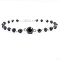 Black Diamond Chain Bracelet With 2 Ct Round Solitaire Connector - ZeeDiamonds