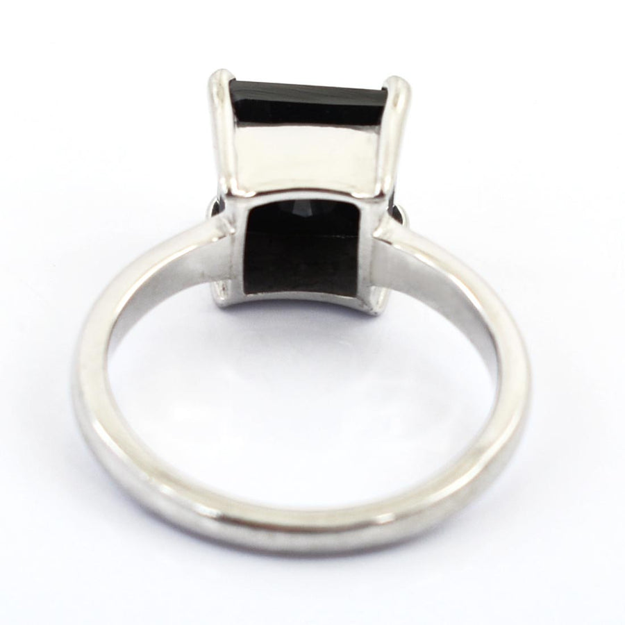 1 Ct Princess Cut Black Diamond Solitaire Ring, 100% Certified Great Shine - ZeeDiamonds