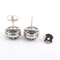 0.50 Ct Each, Certified Black Diamond Designer Accents Studs - ZeeDiamonds