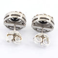 0.50 Ct Each, Certified Black Diamond Designer Accents Studs - ZeeDiamonds