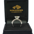 1.5-2 Ct Black Diamond Solitaire Ring With Black & White Accents - ZeeDiamonds