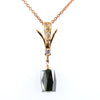 5.70 Ct, Black Diamond Beautiful Rose Gold Pendant For Gift - ZeeDiamonds