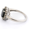 3 Ct Black Diamond Designer Ring With Diamond Accents - ZeeDiamonds