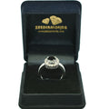 3 Ct Black Diamond Designer Ring With Diamond Accents - ZeeDiamonds