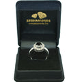 2.80 Ct Black Diamond Designer Engagement Ring in 925 Silver - ZeeDiamonds