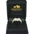 9.5 Ct Black Diamond Ring With Rose Cut Diamond Accents - ZeeDiamonds