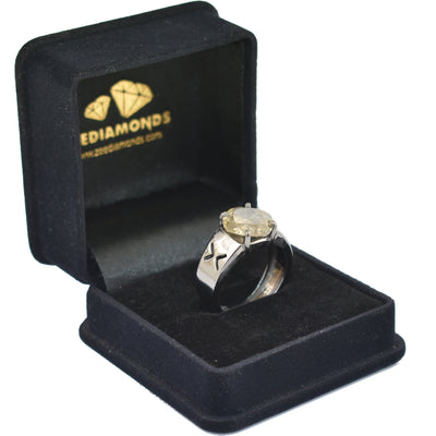 2-2.5 CT CUSHION SHAPE, CHAMPAGNE DIAMOND SOLITAIRE RING - ZeeDiamonds