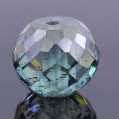 5.25 Ct Round Faceted, 7x9 mm Blue Diamond Bead - ZeeDiamonds