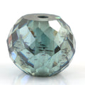 5.25 Ct Round Faceted, 7x9 mm Blue Diamond Bead - ZeeDiamonds