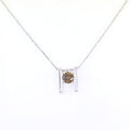 0.75 Ct Round Champagne Diamond Solitaire Designer Pendant - ZeeDiamonds