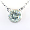 3.05 Ct Certified Off-White Tinge of Blue Diamond Solitaire Pendant - ZeeDiamonds