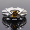 1 Ct Champagne Diamond Solitaire Women's Designer Ring - ZeeDiamonds
