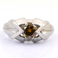 1 Ct Champagne Diamond Solitaire Women's Designer Ring - ZeeDiamonds
