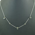 AAA Certified Black Diamond Chain Necklace, Great Shine - ZeeDiamonds