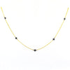 100% Certified 5mm Round Black Diamond Chain Necklace, Excellent Luster - ZeeDiamonds