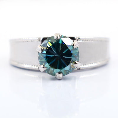 1.95 Ct AAA Certified Blue Diamond Solitaire Ring, Latest Collection - ZeeDiamonds