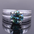 2.25 Ct AAA Certified Blue Diamond Solitaire Band Ring, Great Sparkle - ZeeDiamonds