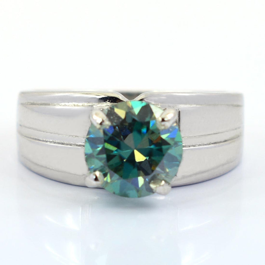 2.25 Ct AAA Certified Blue Diamond Solitaire Band Ring, Great Sparkle - ZeeDiamonds