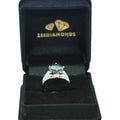 3.90 Ct Certified Blue Diamond Solitaire Heavy Ring in Prong Setting - ZeeDiamonds