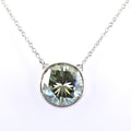 3.10 Ct AAA Certified Light Blue Diamond Solitaire Pendant, Great Shine - ZeeDiamonds