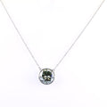 3.10 Ct AAA Certified Light Blue Diamond Solitaire Pendant, Great Shine - ZeeDiamonds