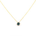3.50 Ct AAA Quality Blue Diamond Solitaire Pendant, Great Brilliance - ZeeDiamonds