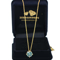 3.50 Ct AAA Quality Blue Diamond Solitaire Pendant, Great Brilliance - ZeeDiamonds